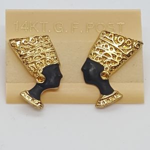 COPY - Nefertetti Egyptian 14k GF posts Earrings